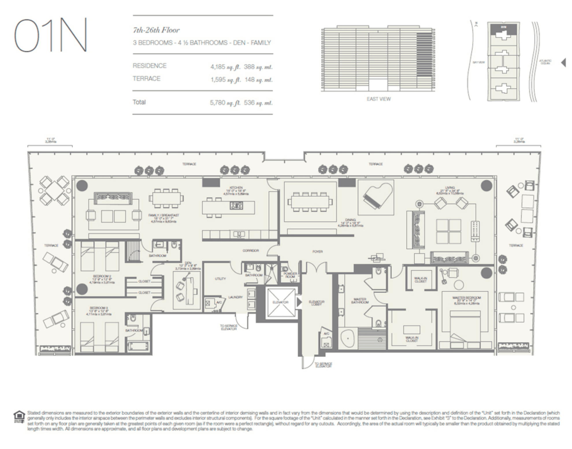 Oceana Bal Harbour 01N floor plan