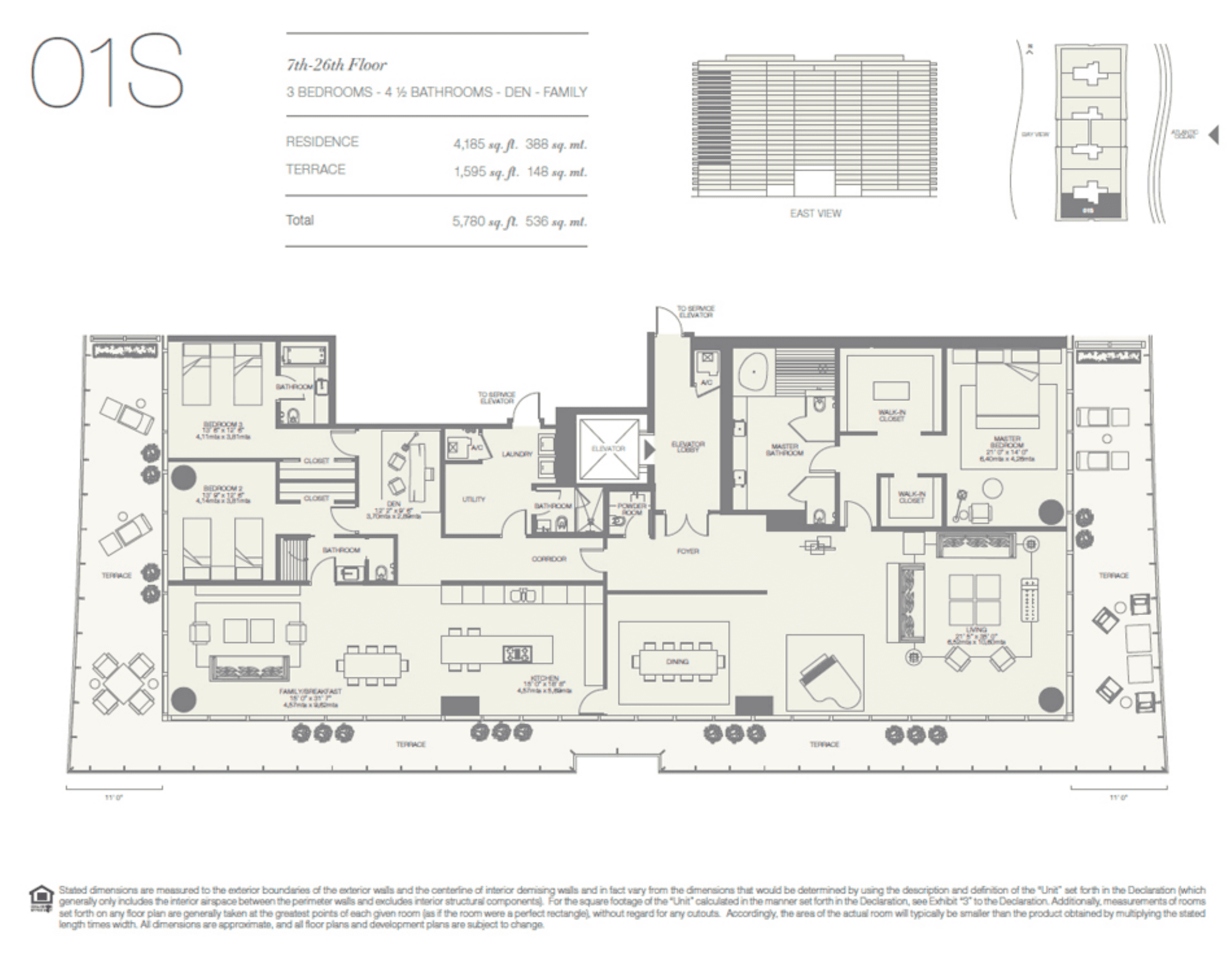 Oceana Bal Harbour 01S floor plan