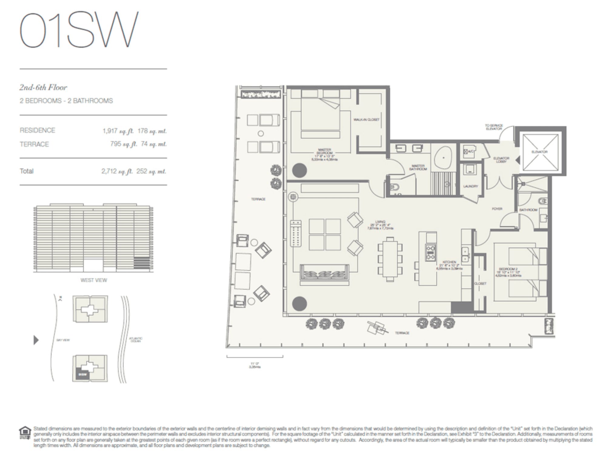 Oceana Bal Harbour 01SW floor plan